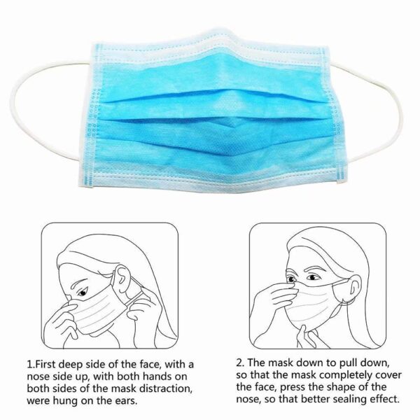 Disposable Surgical Face Mask 3 Ply With Nose Pin - Image 4